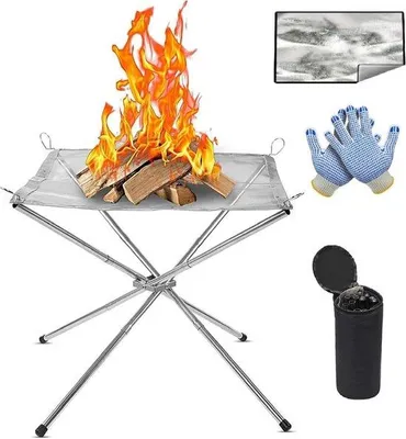 Image de Barbecue portable en acier inoxydable pour le camping
