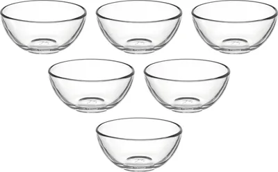 Produktbild von Leonardo Cucina Schale 6er Set, mikrowellen- & spühlmaschinengeeignete Schüssel, Klarglas, 190 ml, Ø 10 cm, 066325