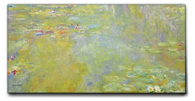 Immagine prodotto di Giallobus - Ninfee - Claude Monet - 100L x 50l cm - Quadro - Tela Canvas Telaio Standard