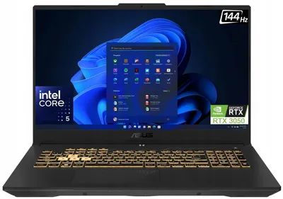 Zdjęcie produktu dla Laptop ASUS TUF F17 17.3'' FHD 144Hz  Intel Core 5 210H 16GB SSD 1TB GeForce RTX3050 6GB NoOS FX707VJ-HX078