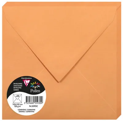 Obrázok produktu pre Clairefontaine 5593C, Oranžová, 120 g/m², 165 mm, 165 mm, Forest Stewardship Council (FSC), Francúzsko