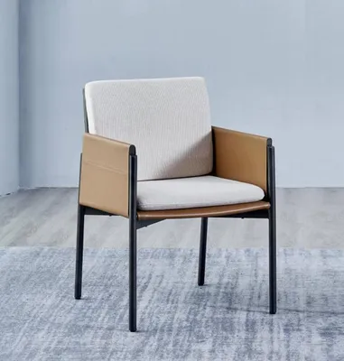 Immagine prodotto di Poltrona bianca beige Sedie di design Mobili imbottiti Mobili moderni