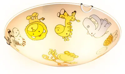 Produktbild von LED Kinder Deckenleuchte, Glas bunt, Tiermotive D 30 cm