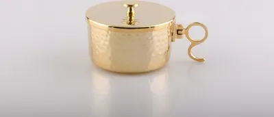 Produktbild von Ciborium gehämmerte Struktur vergoldet Ø 10 cm