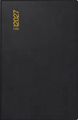 Produktbild von rido/idé 7016212907 Taschenkalender Mod. Industrie II 2027 A7, Kunststoff, schwarz