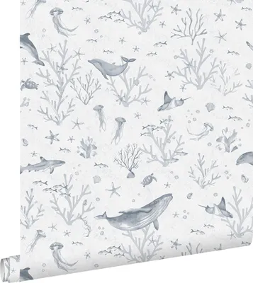 Produktbild von ESTAhome Tapete Unterwasserwelt Graublau 50 x 900 cm