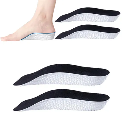 Produktbild von 2 Paar Schuheinlagen Erhöhung, Schuherhöhung, Height Increase Insoles, Fersenkeil Einlagen, Schwarz Hohe 1.5cm