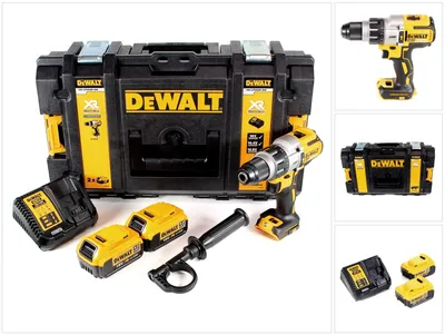 Image de DeWalt DCD 996 M2 Perceuse-visseuse à percussion sans fil 18C 95Nm Brushless + 2x Batteries 4,0Ah + Chargeur rapide + Coffret de transport Toughbox