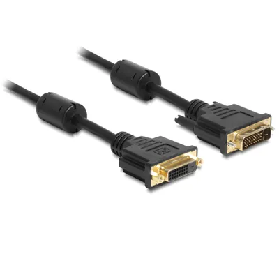Produktbild von Delock - DVI-Kabel - DVI-D (W) zu DVI-D (M) - 5 m - Schwarz