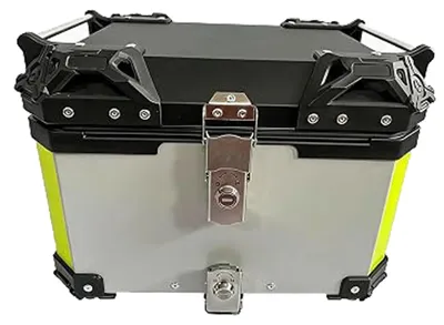 Immagine prodotto di Bauletto per moto, montaggio rapido, design impermeabile, colore argento opaco