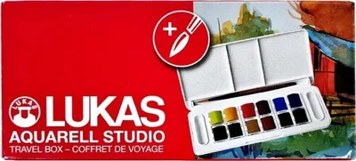 Obrázek produktu pro Lukas Aquarell Studio Travel Box Sada akvarelových barev 12 ks
