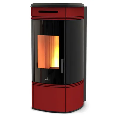 Immagine prodotto di Stufa a pellet Mod. Ravelli Hrv 140 Globe - Bordeaux