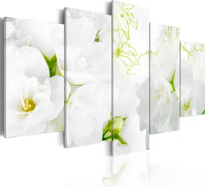 Produktbild von Modernes Wandbild b-A-0033-b-n (150x75) - 5 Teilig Bilder Fotografie auf Vlies Leinwand Foto Bild Dekoration Wand Bilder Kunstdruck Blumen