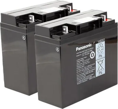 Produktbild von Akkuset für Hill-Rom Total Care Bed Intellidrive - 2x 12V 17Ah