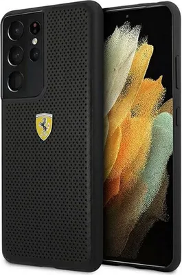 Obrázok produktu pre Etui Ferrari On Track Perforované Na Samsung Galaxy S21 Ultra - Čierne