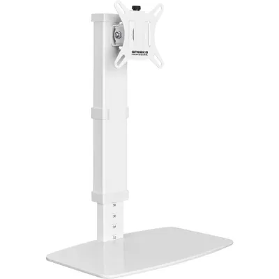 Produktbild von SpeaKa Professional SP-TMS-201 1fach Monitor-Standfuß 43,2 cm (17) - 81,3 cm (32) Weiß Höhenverstellbar, Neigbar+Schw