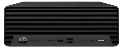 Productafbeelding van HP Pro SFF 400 G9, desktop-pc met Intel Core i5-14500 processor, 16 GB RAM en 512 GB SSD. Werkt op 220V met een Europese stekker. Eén maat