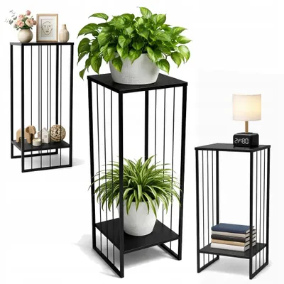 Obrázok produktu pre Kvetináč Gramix Metall, 80 cm, čierna matná farba, dizajn Loft