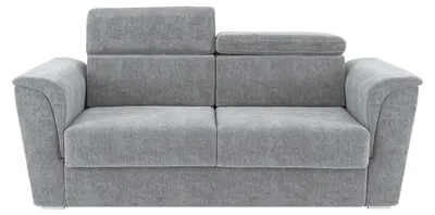 Produktbild von Schlafsofa mit Matratze 3-Sitzer - Strukturstoff - Grau - Liegefläche 140 cm - Matratze 14 cm - RIZORA