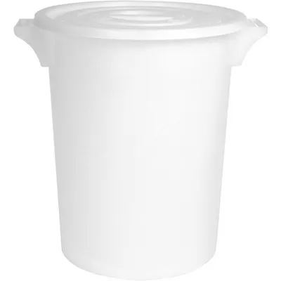 Zdjęcie produktu dla Lebensmitteltonne Kunststoff, 50 Liter, weiß, mit Deckel, 2 Außengriffe