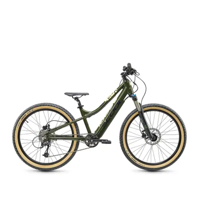 Produktbild von S'COOL e-troX race 24 palců 9 rychlostí Alivio - Olive/Beige | dětské kolo | kolo pro mládež | 24 palců | e-kolo | dětské e-kolo | elektrokolo | 9 rychlostí