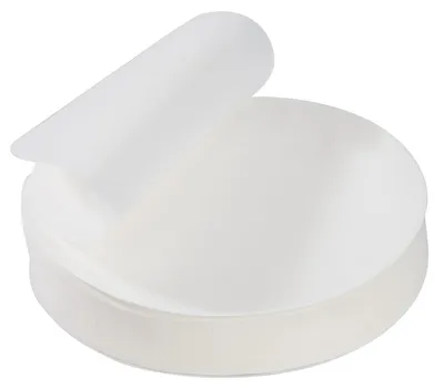 Produktbild von Rundes Backpapier, 13 cm Durchmesser, antihaftbeschichtet, für Hamburger, Cheeseburger, Kuchen und andere Burger-Gerichte. 500 Stück.