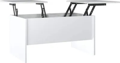 Obrázek produktu pro vidaXL Konferenční stolek vysoký lesk bílý 80x50x42,5 cm Dřevěný materiál