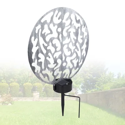 Produktbild von Solarleuchte Garten Scheibe 30cm Solarlampe Außen Leuchte Solar mit Pflegetuch