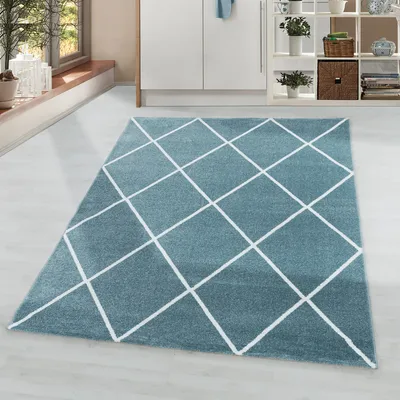 Produktbild von Ayyildiz Hali RIO801504601BLUE, Teppich, Polypropylen (PP), Blau, Rechteck, 800 mm, 1500 mm