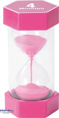 Produktbild von EDUPLAY 120608 Mega Sanduhr 4 min, Ø 8,4 x 16 cm, pink