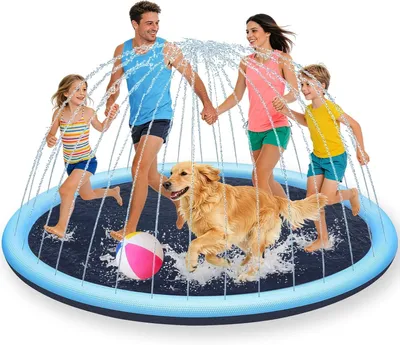 Produktbild von Wasserspielmatte 200 cm, rutschfest, blau, für Garten