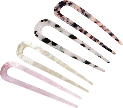 Immagine prodotto di Forcine a forma di U, confezione da 4 pezzi, disponibili in diversi colori, ideali per acconciature elaborate