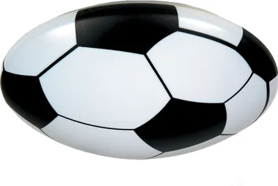 Produktbild von Niermann Leuchten Deckenschale Fussball - Maße: 35 cm x 35 cm x 9 cm - Farbe: opalweiß-schwarz; 678