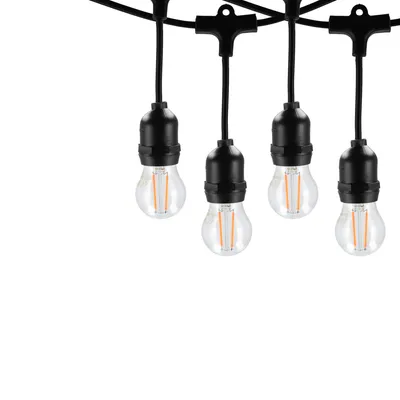 Obrázok produktu pre Záhradná girlanda s LED žiarovkami DANDA 15xE27 15 m IP54 vodotesná čierna EDO777466 EDO Garden Line