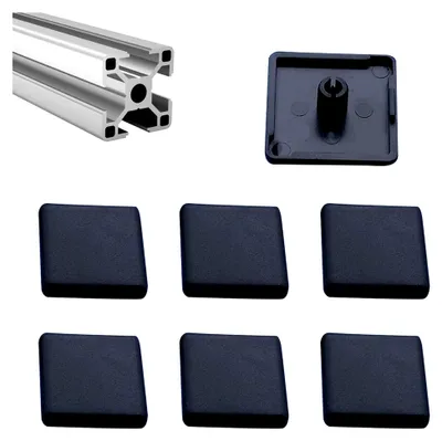 Produktbild von Europäisches Aluminium-Extrusionsprofil Endabdeckung Standard-Aluminiumprofil-Endkappe Schwarz 60 STK
