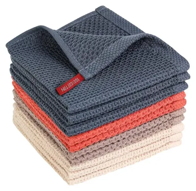 Immagine prodotto di 10 strofinacci da cucina in cotone con trama waffle