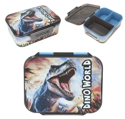 Zdjęcie produktu dla Dino World + Action 0413987, Pojemnik na lunch, Dziecko, Niebieski, Szary, Polipropylen (PP), Obraz, Prostokątny