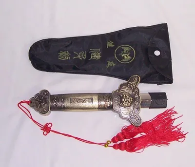 Produktbild von Schwert Teleskop 03 Tai Chi gold, Griff und Klinge aus Metall