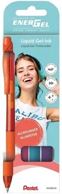 Produktbild von Pentel-Gelshrijk Pentel BL107 ENERGEL-X M O-RZ-LBL-VI | Blasen Sie ein 4 -Stück