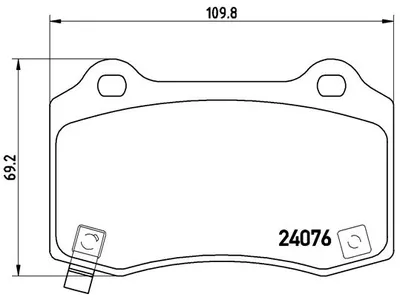 Produktbild von Brembo Bremsbelagsatz, Scheibenbremse Hinterachse P 11 024