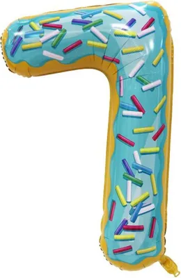 Zdjęcie produktu dla Balon foliowy nr 7, ok. 100 cm, pączek