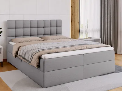 Produktbild von BroMARKT Boxspringbett DAKOTA mit 2 Bettkasten, Bonell-Matratze, Polsterbett, Bett (Grau, Inari 91, 160 x 200 cm)