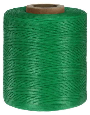 Flaches gewachstes Polyester-Nähgarn 0,8 mm, 1061 m, grün, für Leder & DIY