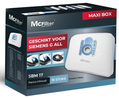 16 Staubsaugerbeutel + 4 Filter, 5-lagig, für Siemens Q5.0