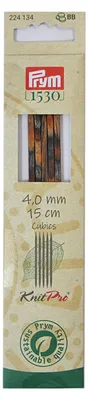 Kousbreinaadeln CUBICS NATURAL 15 cm 4,0 mm Holz 5 St.