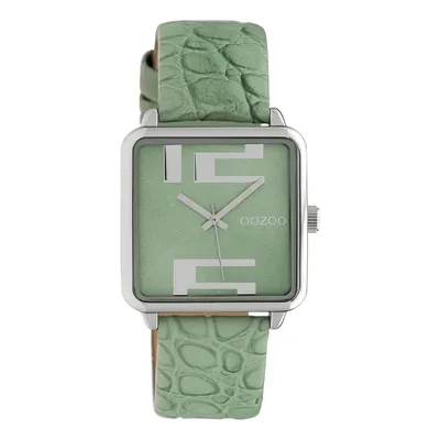 Produktbild von Oozoo Armbanduhr grün Leder Timepieces Damen Analog-Quarzuhr UOC10367