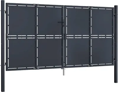 Obrázek produktu pro vidaXL Ocelová zahradní brána 300 x 125 cm antracitová