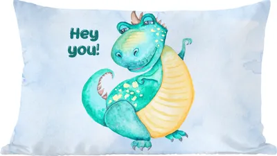 Produktbild von MuchoWow® Zierkissen Sofakissen Wohnzimmer Dekokissen 60x40 cm Dinosaurier - Kinderzimmer - Zitat - Jungen - Mädchen - Kind - Kopfkissen - Polster mit Foto