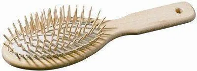Produktbild von Kopfmassagebürste groß,ohne Noppen, mit Loch