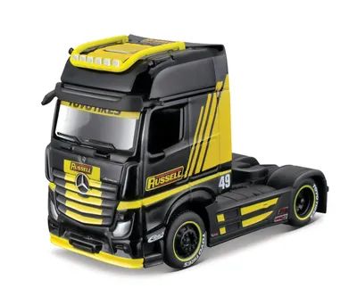Image de Maisto - Custom Rigs-Mercedes-Benz Actros 1851, noir et jaune, 1:64